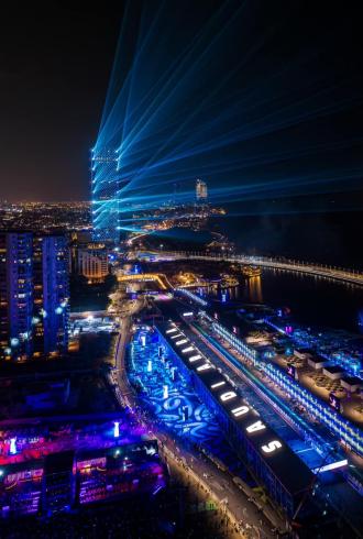 Jeddah Formula E laser projection