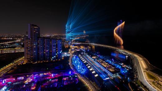 Jeddah Formula E laser projection