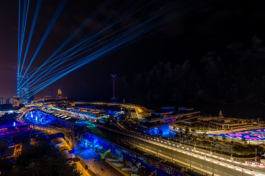 Jeddah Formula E laser projection